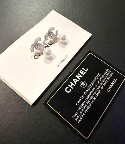 Chanel 925 Sterling Silver Real Pearl Earrings - Tracesilver