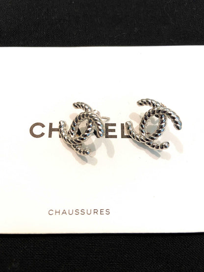 Chanel Jewellery Auger 925 Sterling Silver Stud Earrings - Tracesilver