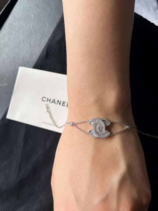 Chanel Vintage Jewelry Baguette Cut Luxury Bracelet - Tracesilver