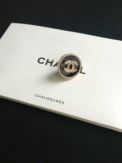 Enamel Chanel Vintage Rose Gold Earrings - Tracesilver