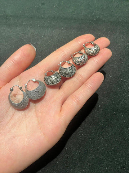 Filigree Handmade 925 Sterling Silver Earring | Anatolian Civilizations Filigree Series| Handmade Earrings | Silver Handmade Jewellery - Tracesilver