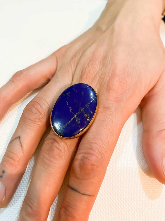 Lapis Lazuli 925 Sterling Silver Handmade Jewelry For Women Ring,Lapis Lazuli Natural Stone Handcraft Ring, Gift For Women,Gift For Best Mom - Tracesilver
