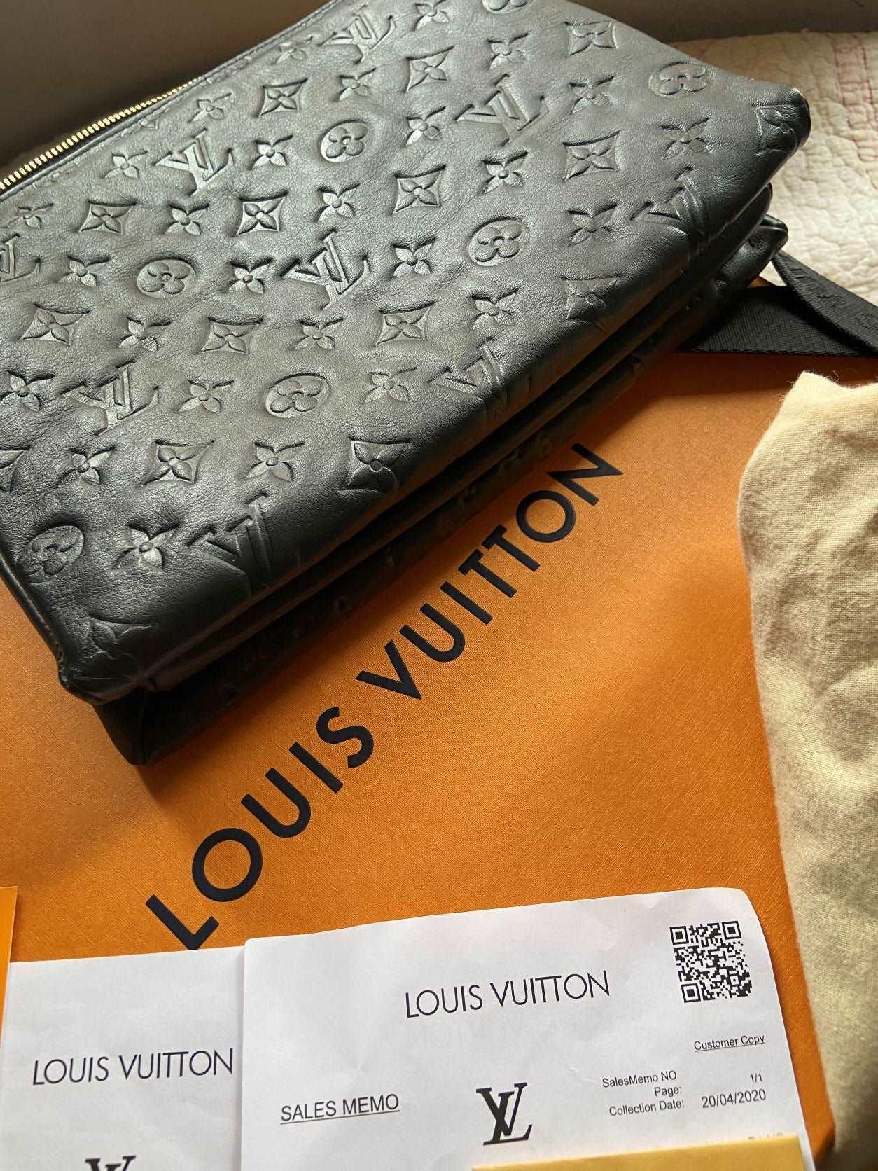 Louis Vuitton Monogram Black COUSSIN PM Handbag For Women LVV