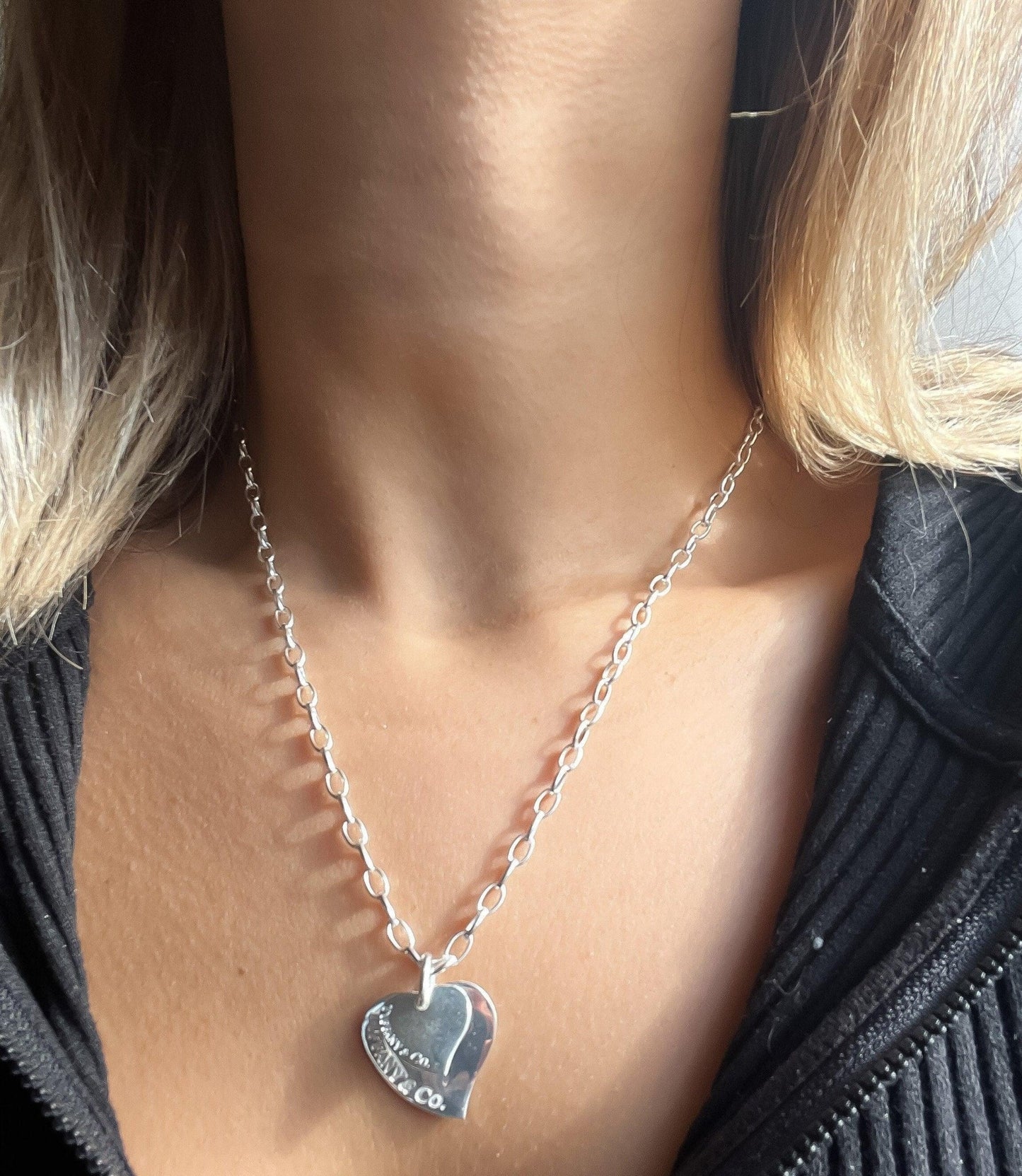 Tiffany&Co. 925 Sterling Silver Heart Necklace - Tracesilver