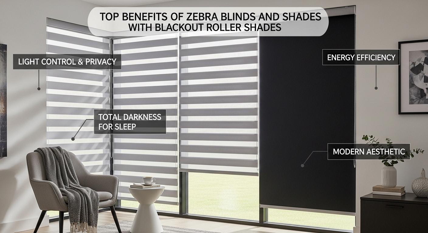 Zebra blinds and shades